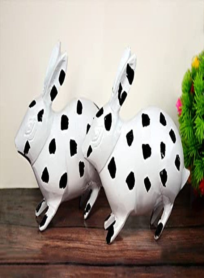 Crystu Black & White Pure Brass Rabbit Pair Vastu Accessory Crafted to Symbolize Fertility Harmony and Prosperity Weight 400 Gram - Image 2